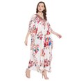 thumbnail image 2 of Robe Kaftan Longue Décontractée Ample à Manches Kimono pour Femmes Grande Taille, Tenue de Villégiature, Robe de Soirée, Fête, Été, Plage, Couvre-Maillot, 2 of 6
