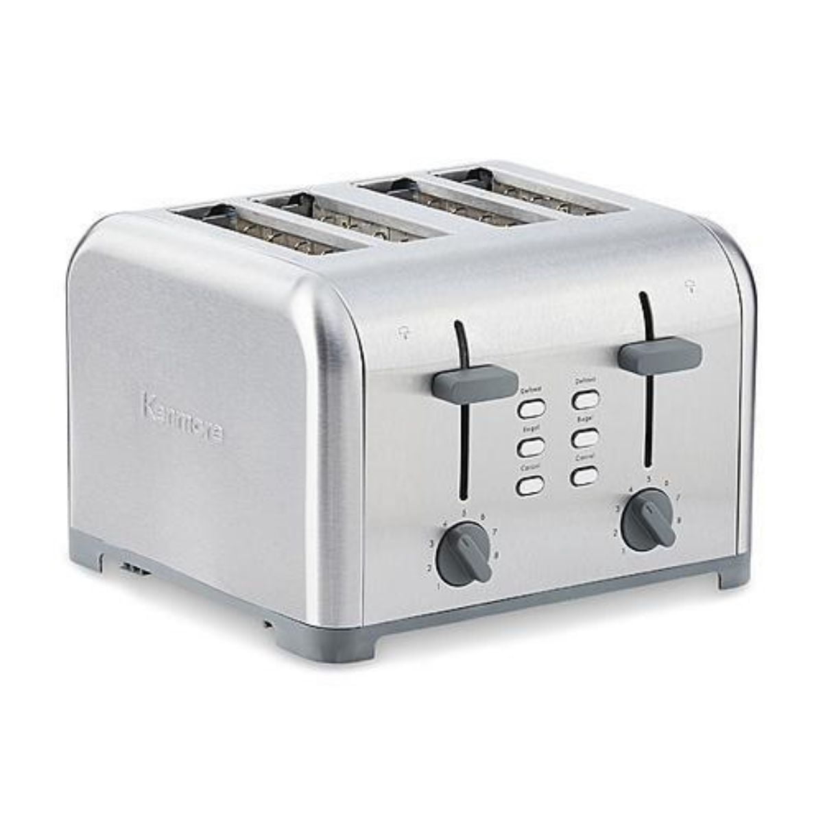 Kenmore 4-Slice Toaster, Dual Controls, Stainless Steel, Custom Browning Settings