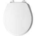thumbnail image 1 of Slow Close Round White Molded Wood Toilet Seat, 1 of 1