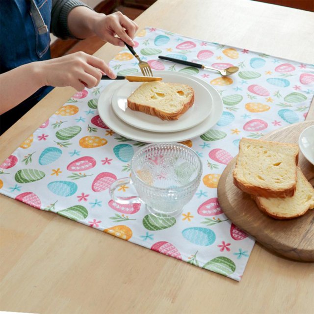Feltree Serviette de Table Imprimée en Tissu Œufs de Pâques