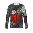 thumbnail image 4 of HKEJIAOI T-Shirts pour Hommes T-Shirts Graphiques Vintage Manches Longues Col Rond T-Shirts Graphiques Rouges,P, 4 of 5