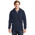 thumbnail image 1 of Hanes F280 Ultimate Coton Molleton à Fermeture Éclair Intégrale Chandail à Capuchon pour Adulte Taille Small, Bleu Marine, 1 of 1