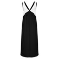 thumbnail image 4 of TACILIP Robes pour Femmes, Robe Unie à Col en V Sans Manches à Blocs de Couleur pour Femmes, Cadeaux pour Femmes, 4 of 8
