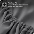 thumbnail image 4 of Bare Home Drap-Housse - Poche Extra Profonde de 22 Pouces - Premium 1800 Collection - Grand Lit, Gris, 4 of 7