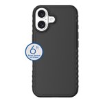 onn. iPhone 16 Protective Gel Case with Corner Protection, Black