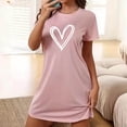 thumbnail image 2 of Rbaofujie Pyjama pour Filles Nuisette Courte Surdimensionnée pour Femmes Imprimée à Col Rond et Manches Courtes Robe Vêtements de Nuit pour Femmes, 2 of 6