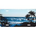 thumbnail image 1 of Beach Palm Scene Metal License Plate, 1 of 9