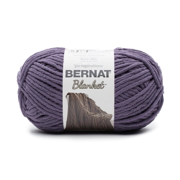 Bernat® Blanket™ #6 Super Bulky Polyester Yarn, Aubergine 10.5oz/300g, 220 Yards