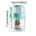 thumbnail image 2 of Contenant en Verre et Bouteille pour Céréales et Lait pour Rangement - Tasse à Collation à Double Couche pour Camping, Randonnée, VR, Yogourt et Organisation des Aliments, 2 of 3