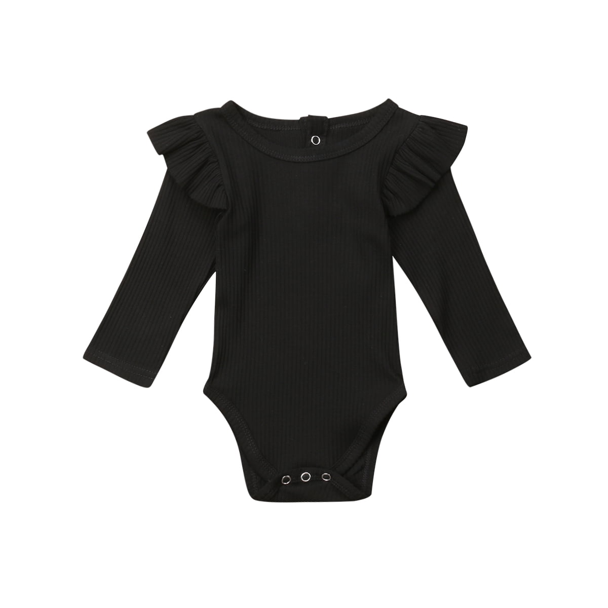 EYIIYE Baby Boy Girl Long Sleeve Romper Cotton Ruffled  Bodysuit
