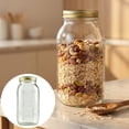 thumbnail image 1 of ZZkhGO Wide Mouth Half Gallon Glass Jar, Extra Large Canning Jar with Lid and Band, Airtight Pantry Storage Container for Home Preserving, 1 of 7