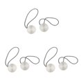 thumbnail image 3 of yingyy 1/2/3/5 2 Pieces Curtain Tieback Round Polyester Replacement Simple Style Household Kitchen Sunshade Drape Fixing Fastener Light Silver 3PCS, 3 of 6