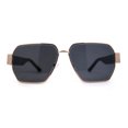 thumbnail image 3 of Womens Metal Rim Oversize Mafia Mob Fashion Sunglasses Gold Black, 3 of 4