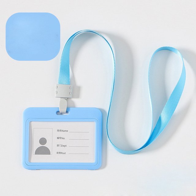LSLJS Double-Sided Transparent Employee Work Card Holder Employee Plastic ID Card, Home Accessories