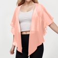 thumbnail image 2 of YOUSNH Châles et Étoles en Mousseline pour Femmes, Ouverture devant, Cardigan à Nouer pour Robe de Soirée, Châles et Étoles pour Robes de Soirée, Rose, Taille Unique, 2 of 7