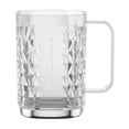 thumbnail image 2 of Transparent Toothbrush Cup with Handle, High Value Couple Wash Cup 450ml Capacity, Portable Mouthwash Cup for Bathroom Sink Countertop with Metal Base, White, 2 of 6