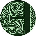 thumbnail image 1 of Ahgly Tapis Rond Lavable en Machine Intérieur Transitionnel Noir Nuit, 5 Pieds Rond, 1 of 7