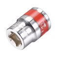 thumbnail image 1 of Unique Bargains 1/2-Inch Drive by 21mm Shallow Socket w Red Band, Cr-V, 6-Point, Metric, 1 of 4