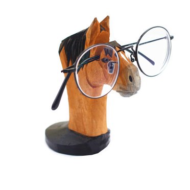 TANG SONG Support de Lunettes Créatif en Bois Sculpté à la Main, Support de Cheval de Nez Fait à la Main pour Bureau, Déco Maison, Cadeaux