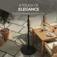 thumbnail image 4 of Four Seasons Courtyard Palermo Base de Parasol Ronde en Fonte de 19”, Gris, 4 of 5