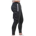 thumbnail image 1 of Mefallenssiah Men'S Fashion Drawstring Elastic Waist Multi-Pocket Casual Length Pants, 1 of 5