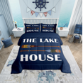 thumbnail image 2 of Erosebridal Rustic Boat Paddle Bedding Twin Comforter Set, Country Farmhouse Lake House Down Comforter, Reversible 2pcs, Breathable, 2 of 7