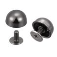thumbnail image 1 of Unique Bargains Clous en Cuir à Tête Ronde Creuse avec Rivets à Vis 12x7 mm Noirs, Lot de 20, 1 of 5