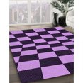 thumbnail image 3 of Ahgly Company Machine Washable Indoor Square Transitional Heliotrope Purple Area Rugs, 6' Square, 3 of 7
