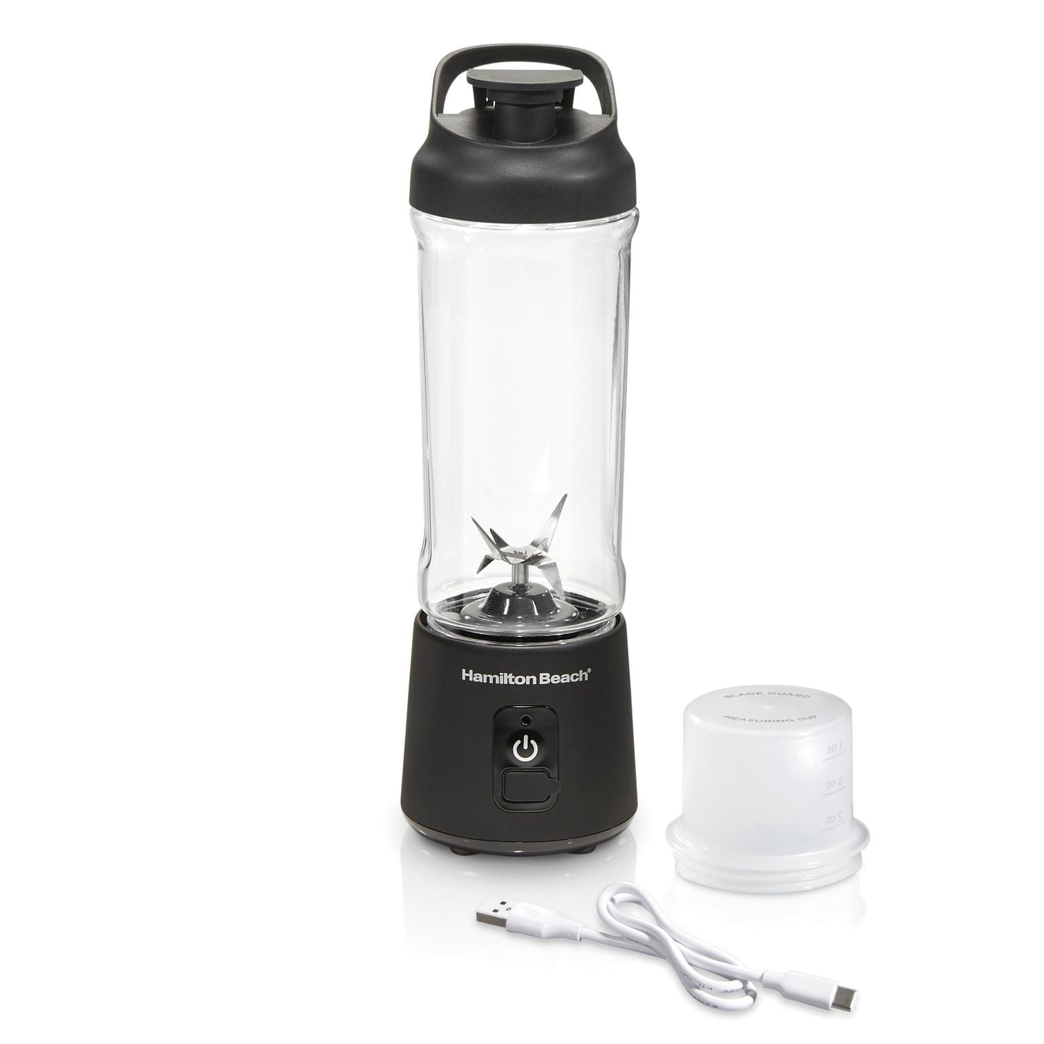 Hamilton Beach Blend Now Portable Cordless Blender with Stainless Steel Blades, 16 oz Jar, Black, 51180