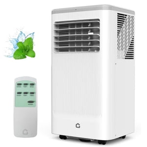 QinaQin 10 000 BTU portatifs Air Climatiseurs avec salle de chauffage Air Conditionneur avec télécommande AC Modes d'éventail de refroidissement 24H Minuterie pour 560 Sq.Ft