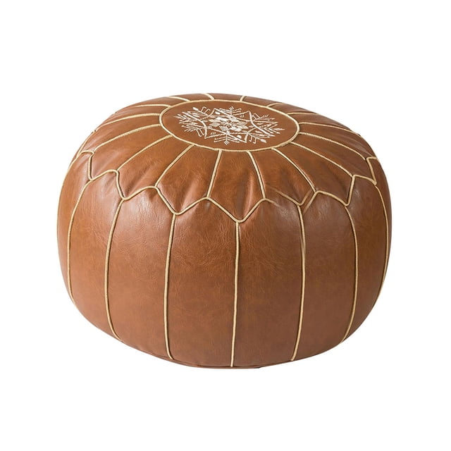 GUOOL Unstuffed Pouf Cover Boho Embroider Crafts Home Decoration Floor Cushion Seat Color B