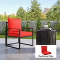 thumbnail image 2 of Coussins de Chaise de Patio d'Extérieur, Coussins de Siège Profond de Remplacement, Ensemble de Coussins de Patio, Rouge, 2 of 10