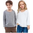 thumbnail image 2 of Chandails à Manches Longues pour Filles T-Shirts de Base Doux pour Tout-Petits Haut T-Shirts à Col Rond pour Enfants, 2 of 6