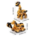 thumbnail image 3 of ZZkhGO Deformation Car Dinosaur Toy, Removable Brachiosaurus Model Collision Inertial Excavator, Automatic Transforming Vehicle for Kids Gift, 3 of 4