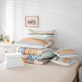 thumbnail image 4 of YST Geometric Wave 7-Piece Bedding Set, Pink Beige Blue Full Size Comforter Set, Modern Abstract Art, 4 of 4