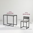 thumbnail image 3 of HOMCOM Ensemble de Salle à Manger Industriel pour 2, Petite Table et Chaises de Cuisine, 3 of 10