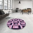 thumbnail image 4 of Ahgly Tapis Rectangulaire Lavable en Machine Intérieur Transitionnel Prune Violet, 5 Pieds x 7 Pieds, 4 of 7