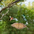 thumbnail image 3 of Hanging Bird Feeder,Bird Feeders for Outside Hanging Hanging Bird Feeder Bird Feeder Hanging for Garden Yard Outside Hanging Bird Feeder Tray - Metal Mesh Platform Feeders for Birds, 3 of 5