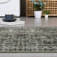 thumbnail image 3 of HOMERRY Area Rug 5' x 7' Tribal Rug for Living Room Washable Rug Stain Resistant Non-Shed Carpet Geometric Print Low Pile Mat, Green, 3 of 7