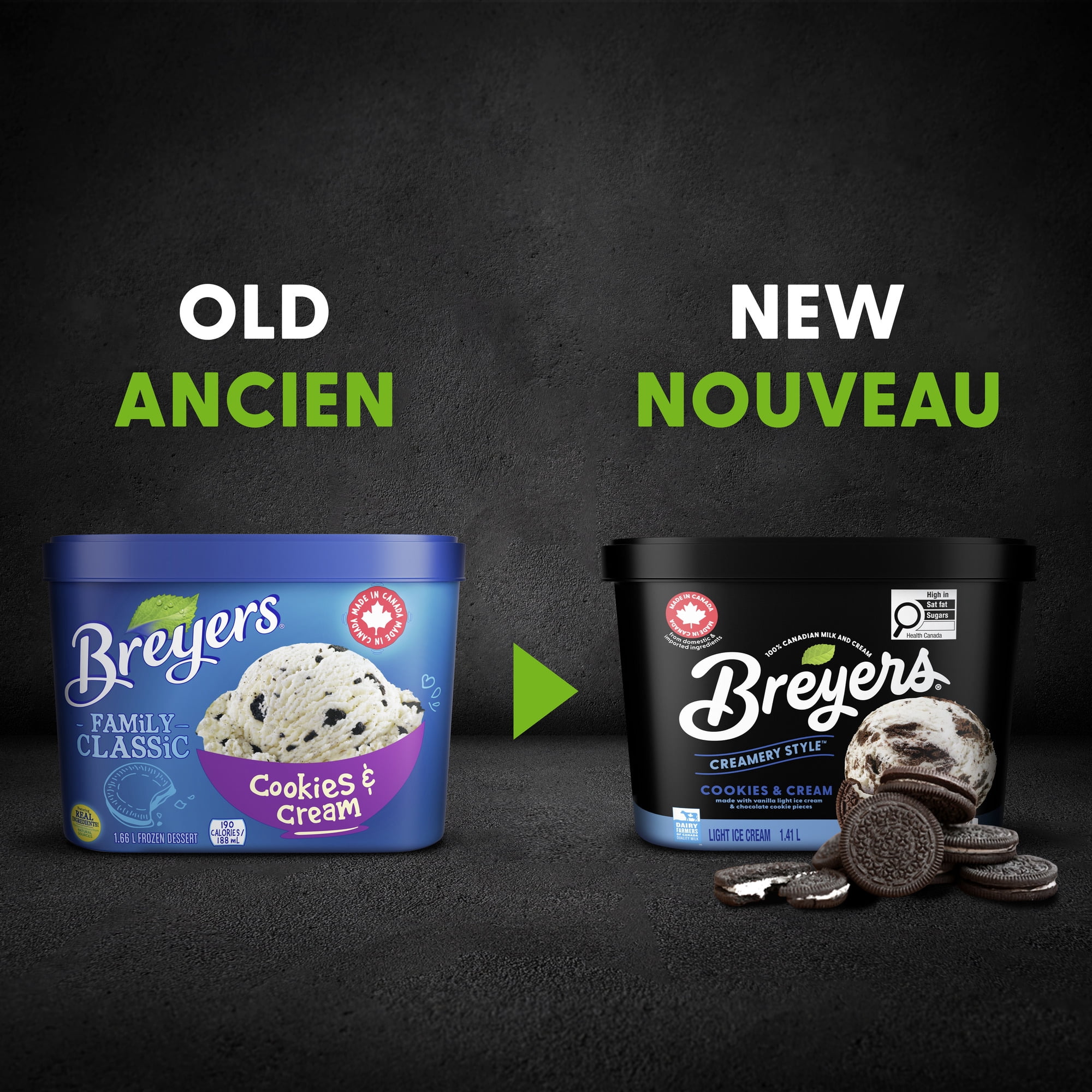 Breyers Cookies & Cream Light Ice Cream, 1.41 L