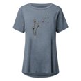 thumbnail image 4 of Pompotops Chemises Mode Décontractée pour Femmes Manches Courtes Tee-Shirt Ample Tunique Blouse, 4 of 4
