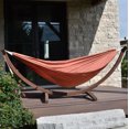 thumbnail image 2 of Vivere Double Sunbrella Cotton Hammock with Solid Pine Arc Stand, 2 of 2