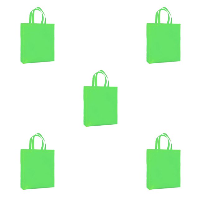 Maytalsory Nouveau Sac à Main Réutilisable en Gros Solide Sac Fourre-Tout de Magasinage Épicerie Éco Sacs Pliables Vert 5Ensemble