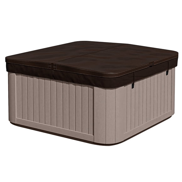 The Cover Guy Hot Tub Cover | Fits Square Tubs with 88-90" Sides and 8" Corners | Replacement Spa Cover with UV Protected Vinyl | Brown