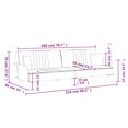 thumbnail image 4 of vidaXL Sofa Bed with Armrests Light Grey Fabric, 4 of 5
