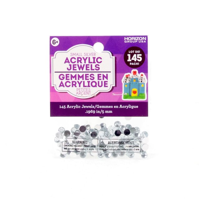 Horizon Group Usa 5mm Small Silver Acrylic Jewels