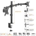 thumbnail image 1 of Duramex ™ Dual Monitor Arms Fully Adjustable Desk Mount / Articulating Stand For 2 LCD Screens up to 32” Inch, 1 of 6