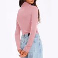 thumbnail image 3 of Diufon Womens Turtleneck Long Sleeve Tops Fall Fashion Basic Thermal Shirts Solid Color Slim Underwear, 3 of 8
