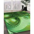 thumbnail image 3 of Ahgly Tapis d'Intérieur Lavable en Machine Carré Vert Émeraude Profond, 5 Pieds Carré, 3 of 7
