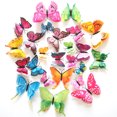 thumbnail image 2 of Labymos 12Pcs Wall Stickers Double-layerd PVC Butterfly Shape Wall Decal Sticker Home Living Room Nursery, 2 of 7